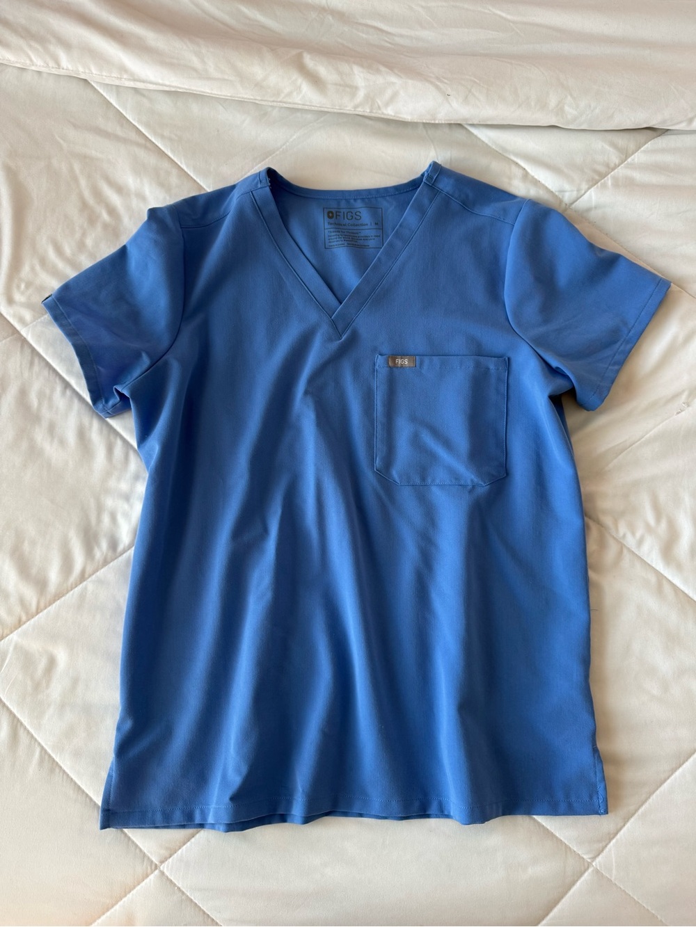 Figs V-Neck Scrub Top in Royal Blue
